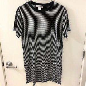 Navy Striped T-Shirt Dress